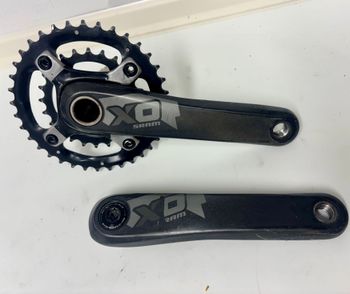 Käytetty Sram CARBON X0 Kurbel 175mm MTB GXP TOP 2fach Crank noShimano XX Drivetrain & Pedals