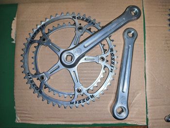 Used Campagnolo Super Record Crank Set Rossini Pantograph 1980 Drivetrain & Pedals