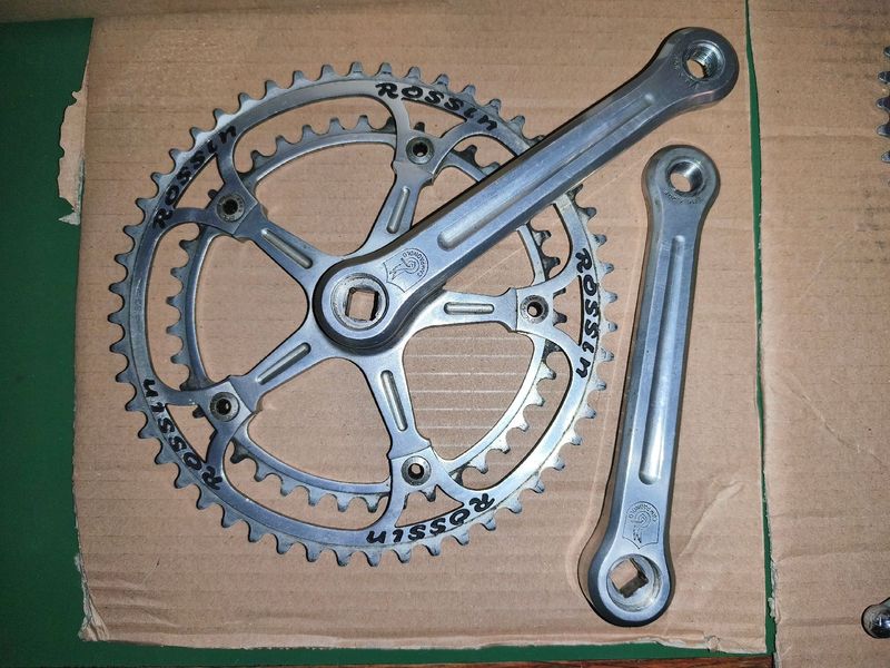 Used Campagnolo Super Record Crank Set Rossini Pantograph 1980 Drivetrain & Pedals