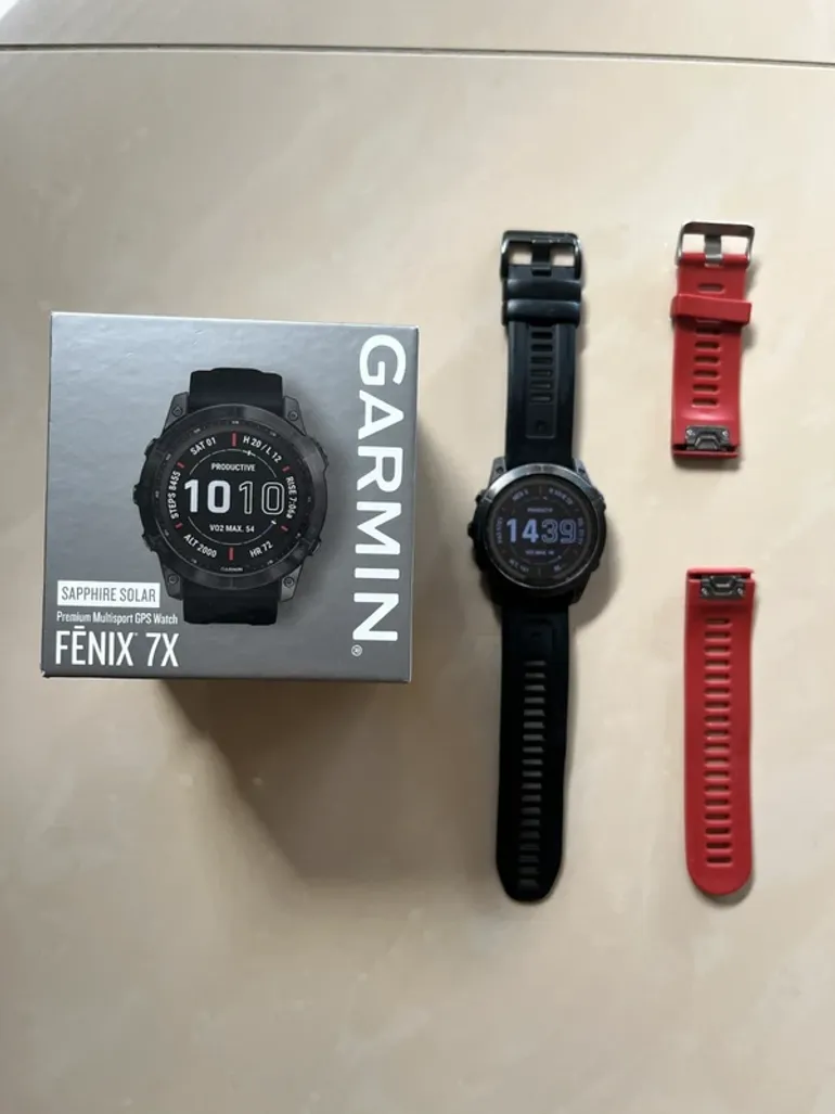 Used Garmin Fenix 7X Sapphire Solar bike — image 2 of 10