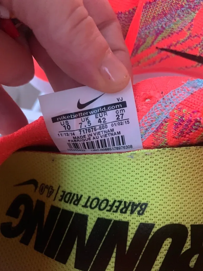 Gebrauchtes Orange Nike Free 4.0 Flyknit bike — Bild 7 von 8