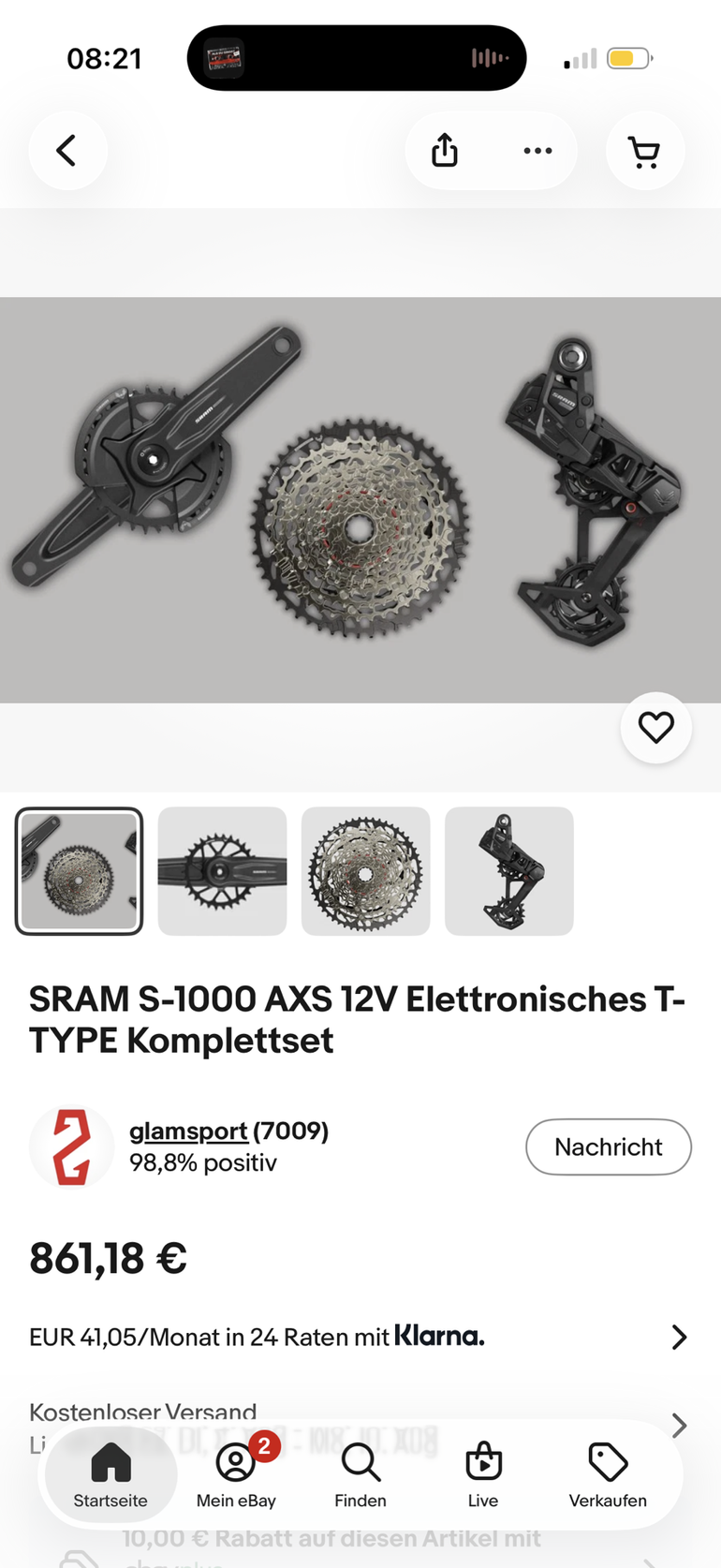 Used Sram S1000 AXS 2026 bike — image 8 of 8