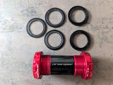 Used Ceramicspeed BSA SRAM DUB Road Red Drivetrain & Pedals