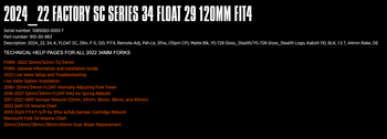 Used Fox 34 Factory SC Kashima 2024 Fork