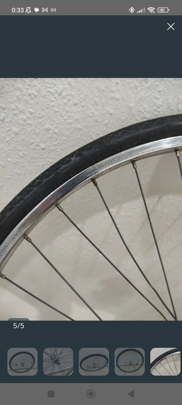 Brugt Michelin 650x35 Wheel bike — billede 4 af 5
