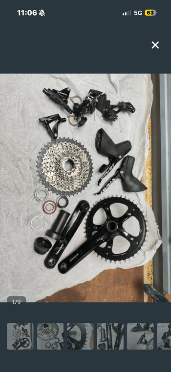 Used Sram Apex 1x11 Groupset Groupset