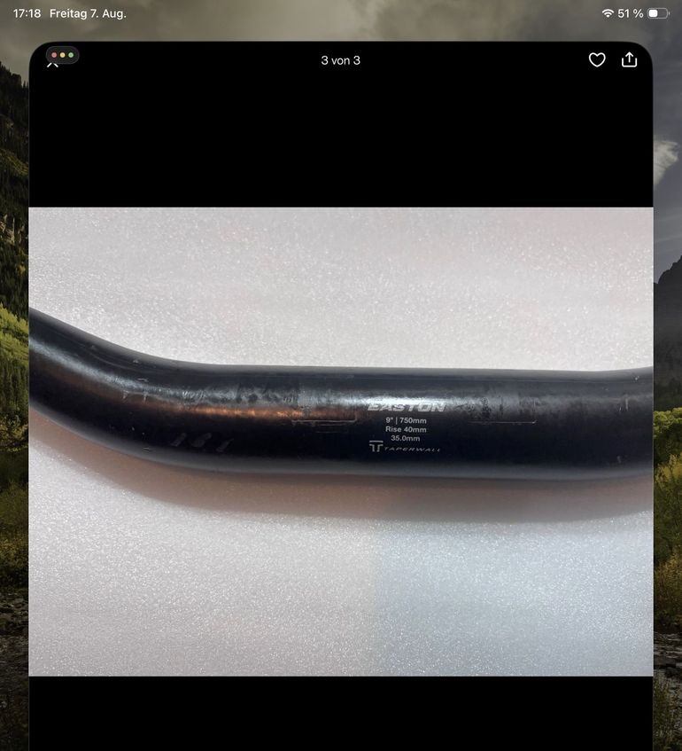 Brugt Easton Haven Riser Handlebar Carbon bike — billede 3 af 3