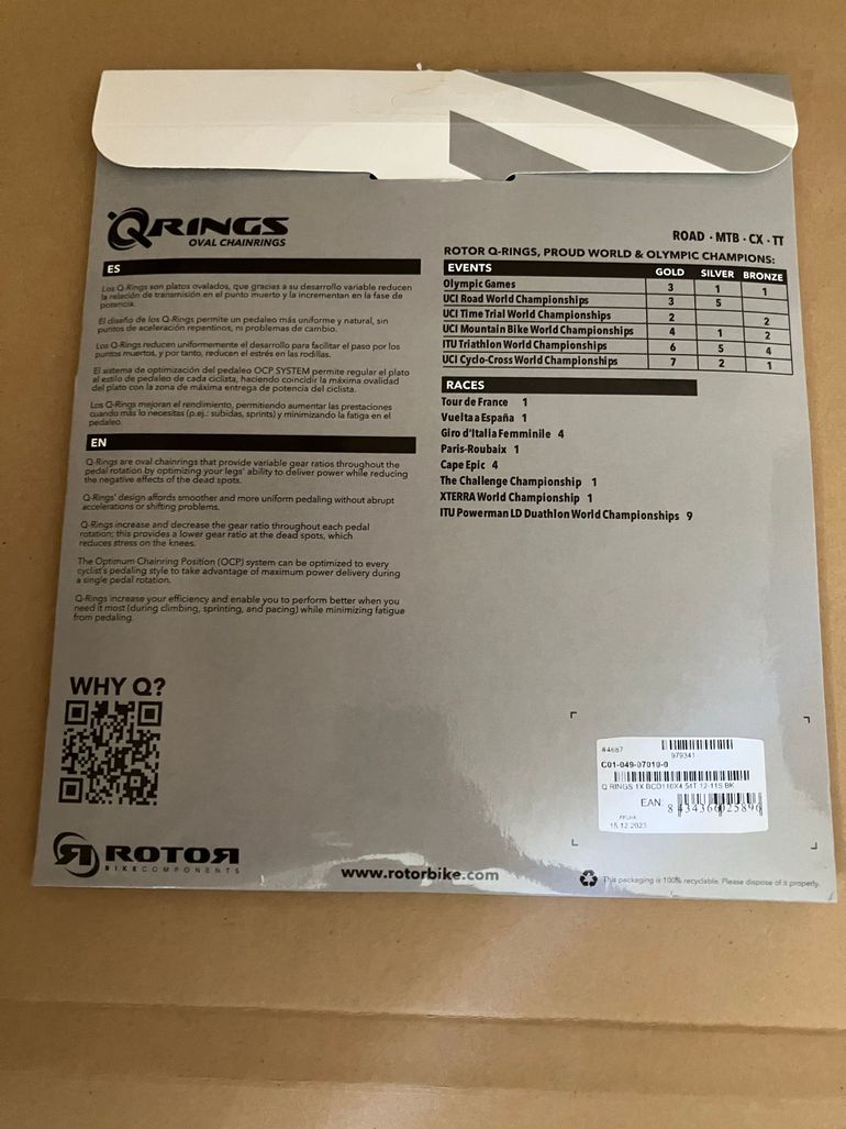 Brugt Rotor Q Rings 54T bike — billede 2 af 7