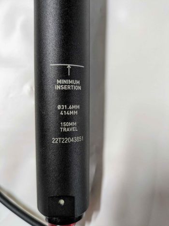 Brugt RockShox Tige de selle télescopique bike — billede 4 af 5