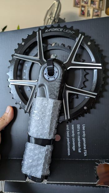 Used Fsa K-Force Modular BB386 Carbon Crankset Drivetrain & Pedals