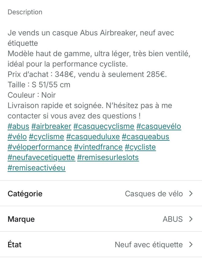 ABUS Airbreaker bike usato — immagine 5 di 8