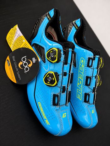 Used Gaerne G.Chrono+ Composite Blue Carbon - Scarpe ciclismo NUOVE BOA Cycling Shoes