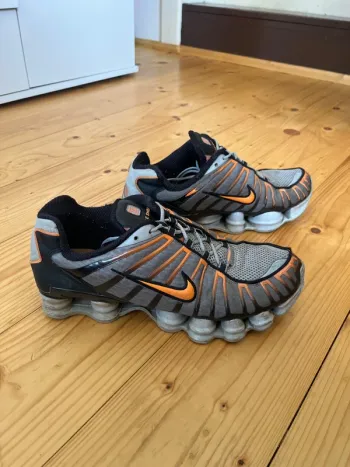 Used Orange Shox Running Shoes