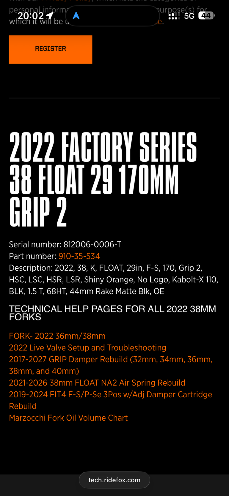 Käytetty Fox 38 Grip2 Fork 2022 bike — kuva 7 / 7