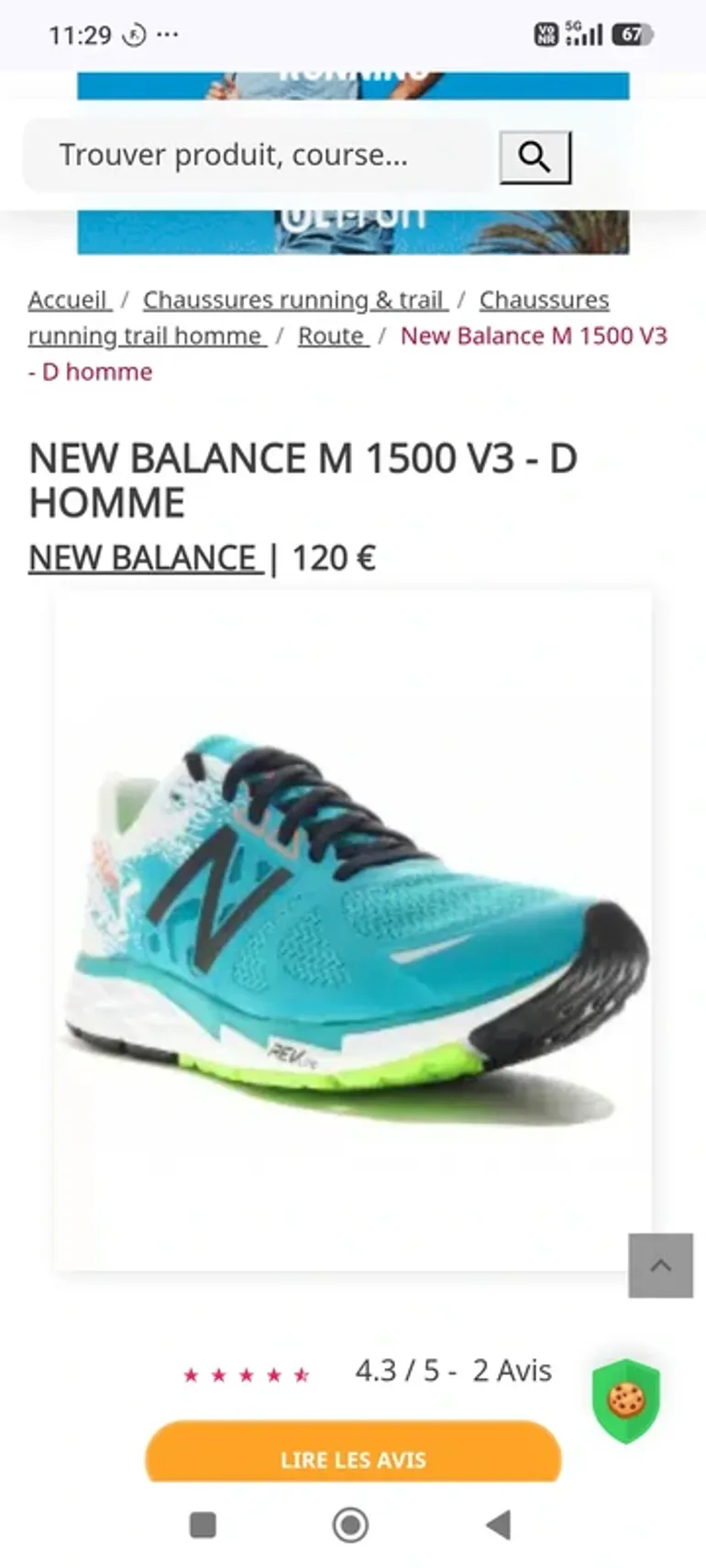 New Balance M 1500 V3 bike usato — immagine 4 di 4