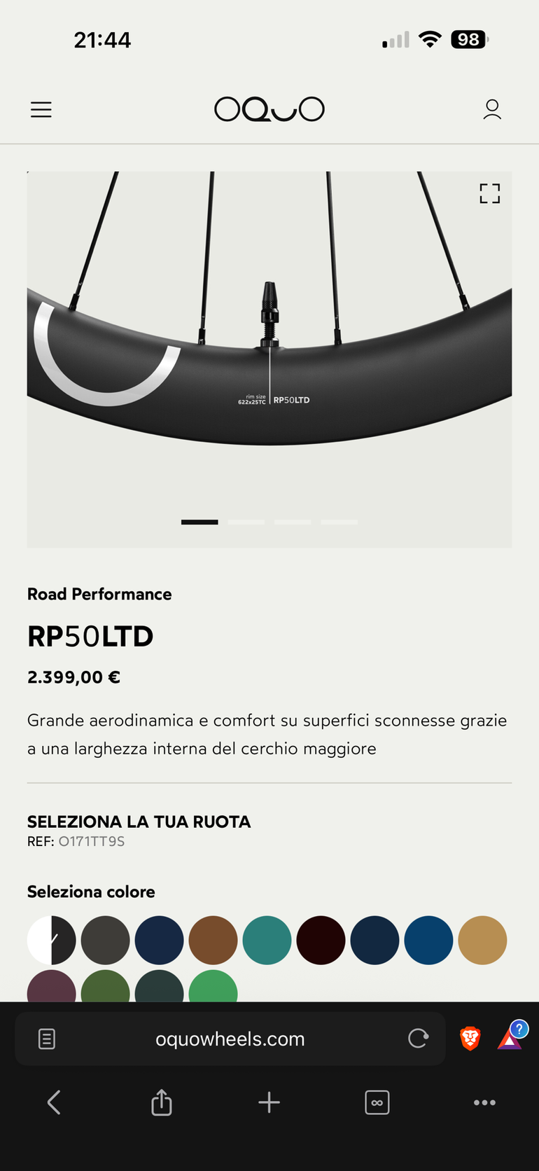 OQUO RP50 LTD Wheelset 2026 bike usato — immagine 11 di 14
