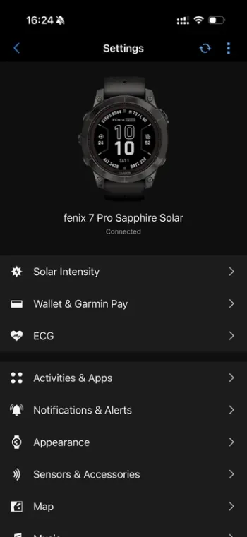 Used Garmin Fenix 7 Pro Sapphire Solar bike — image 10 of 11