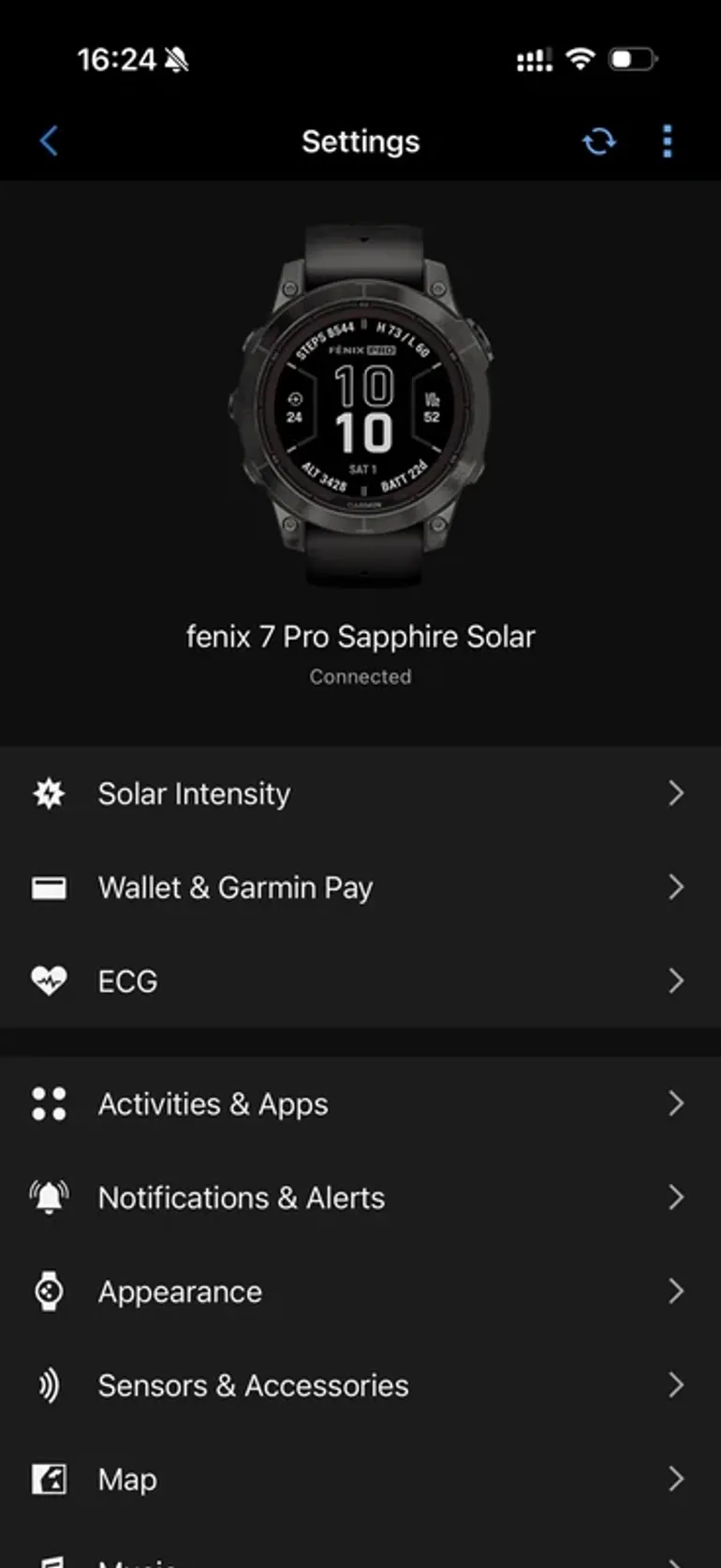Used Garmin Fenix 7 Pro Sapphire Solar bike — image 10 of 11