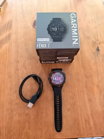 Used Garmin Fenix 7 Sapphire Solar bike — image 2 of 3