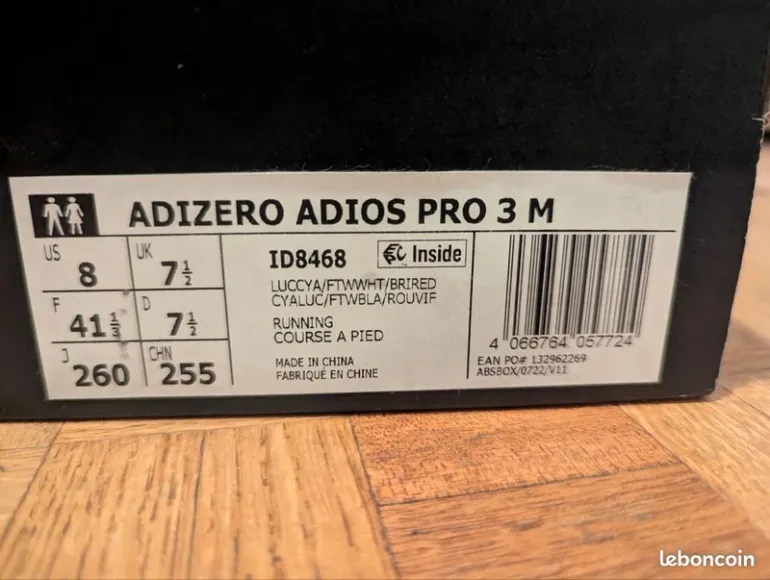 Używany Adidas Adizero Adios Pro 3 bike — zdjęcie 4 z 5