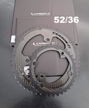 Použité Carbon-Ti Corone Crbon Ti X-Carboring EVO Shimno Dura Ace 52/36 Drivetrain & Pedals