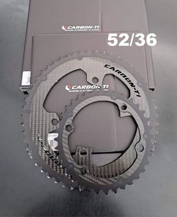 Carbon-Ti Corone Crbon Ti X-Carboring EVO Shimno Dura Ace 52/36 Drivetrain & Pedals usato