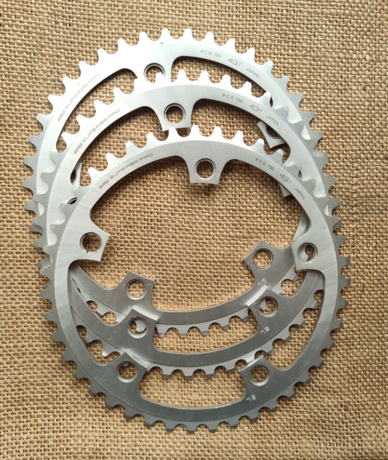 Used Sr Suntour New Suntour Superbe Pro 43t 130 BCD 3/32 chainring Drivetrain & Pedals