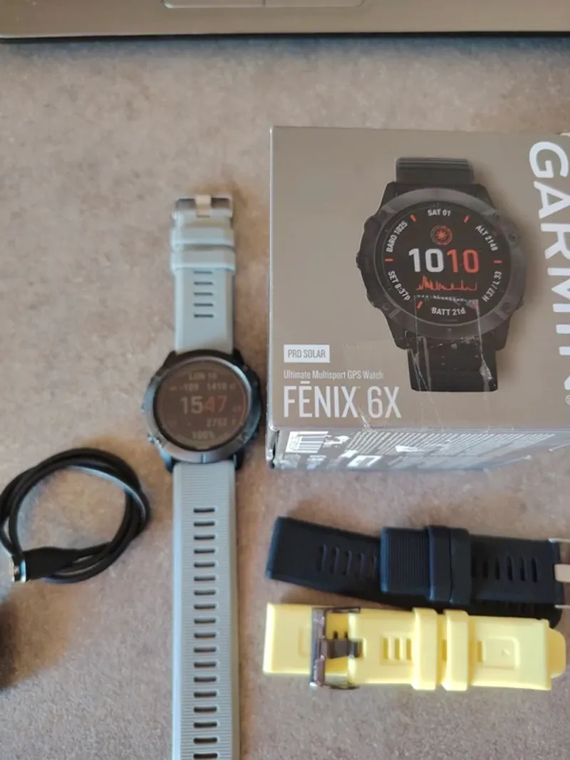 Used Garmin Fenix 6x Pro Solar Electronics