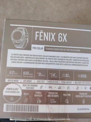 Used Garmin Fenix 6x Pro Solar bike — image 2 of 7
