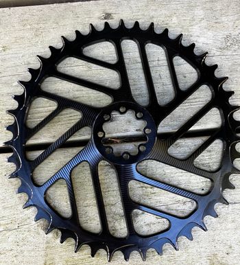 Used Alugear 46T Chainring Drivetrain & Pedals