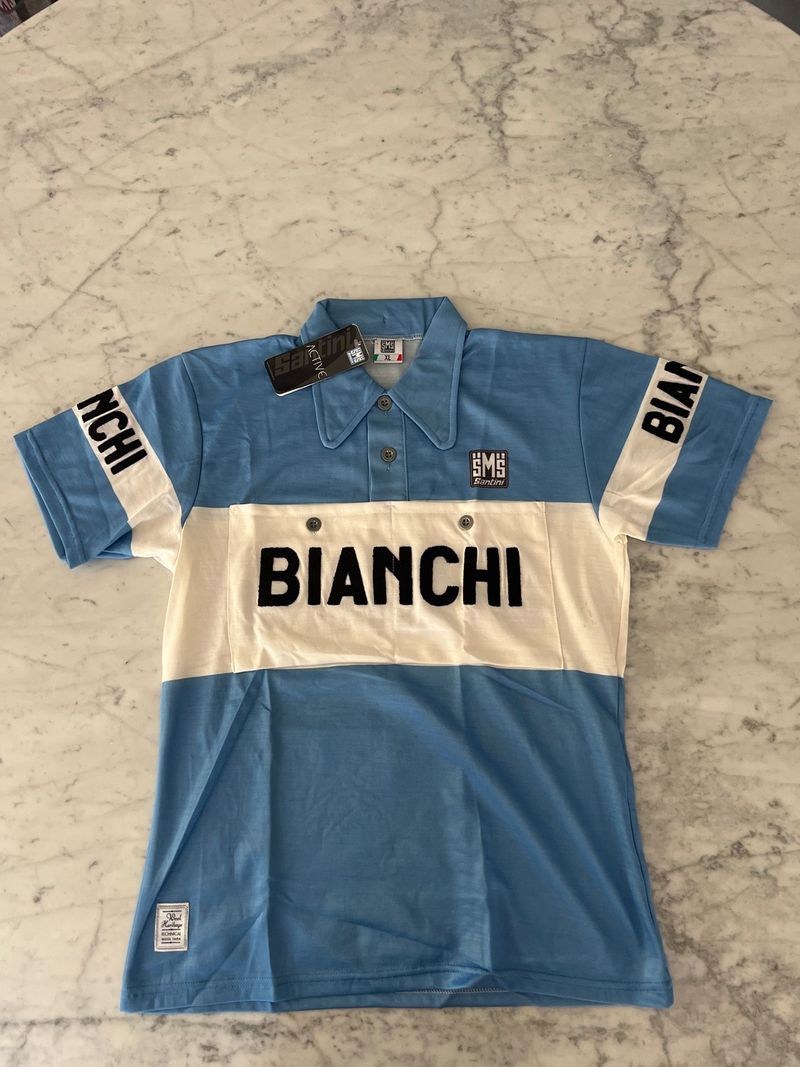 Brugt Santini Bianchi Replica Wool Jersey 2013 Cycling Clothing