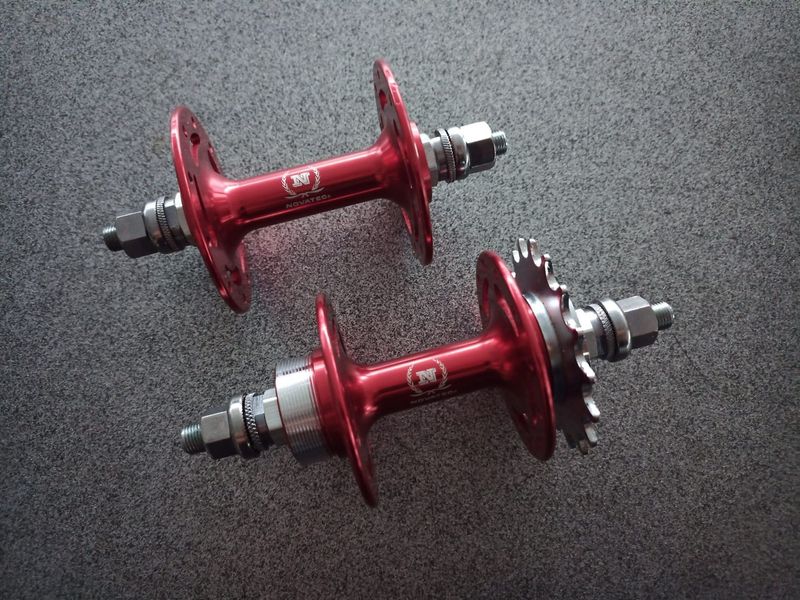 Used Novatec Fixed Flip-Flop Red Hub Set Wheels