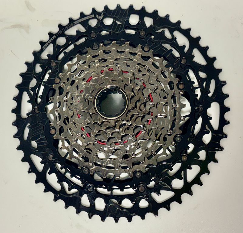 Käytetty Sram Teilen XS1270 TOP HG Kassette 52T AXS TRANSMISSION noShimano GX XX Drivetrain & Pedals