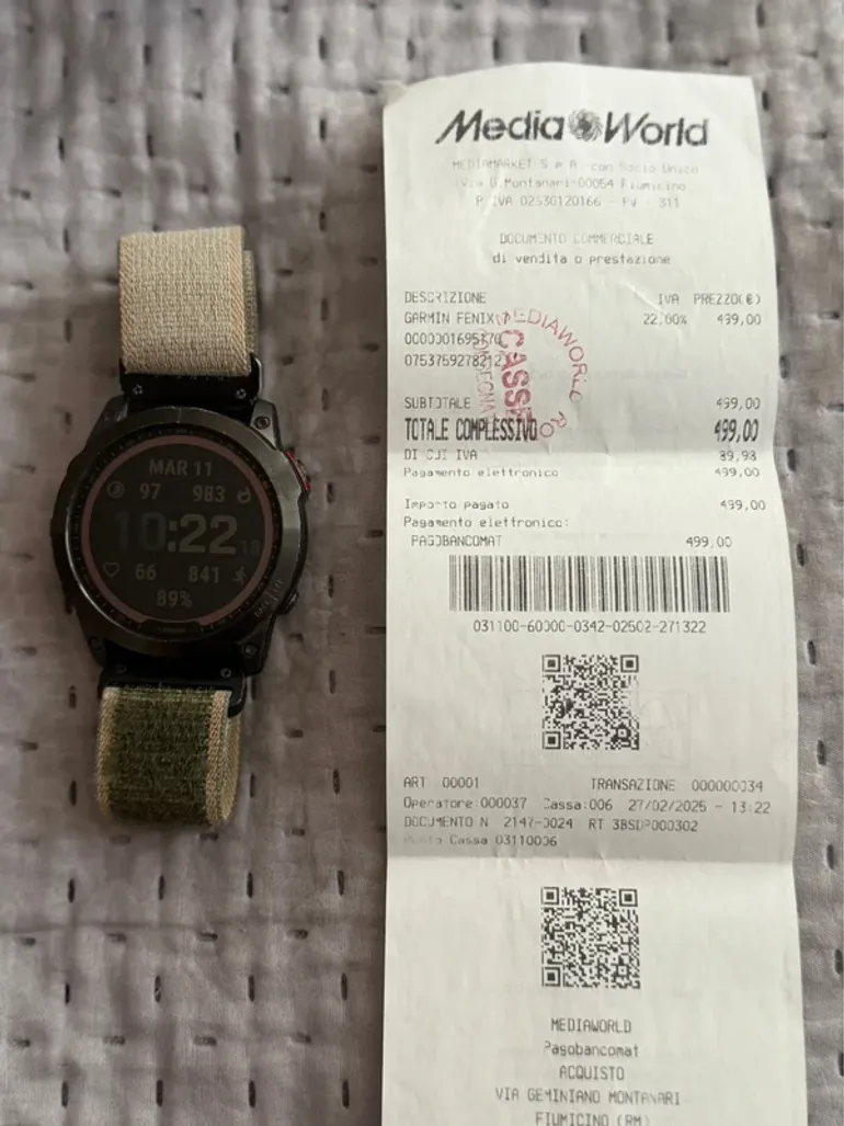 Used Garmin Fenix 7X Solar bike — image 3 of 8