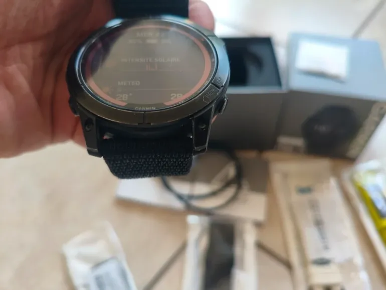 Used Garmin Fenix 7x Sapphire Solar bike — image 4 of 9