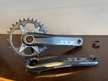 Shimano SLX FC-M7100 165mm 1x12 32T Crankset Drivetrain & Pedals usato