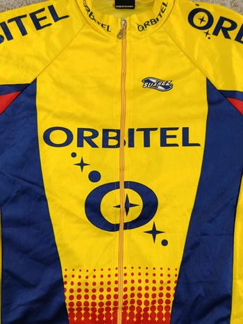 Używany Suarez maillot velo homme taille l -10 7440 cyclisme route respirant Orbitel Colombie Cycling Clothing