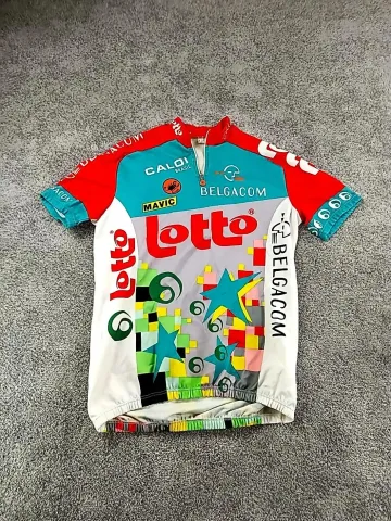 Used Castelli maillot velo homme taille xxxl -15 9164 cyclisme lotto-caloi vintage 1993 Cycling Clothing