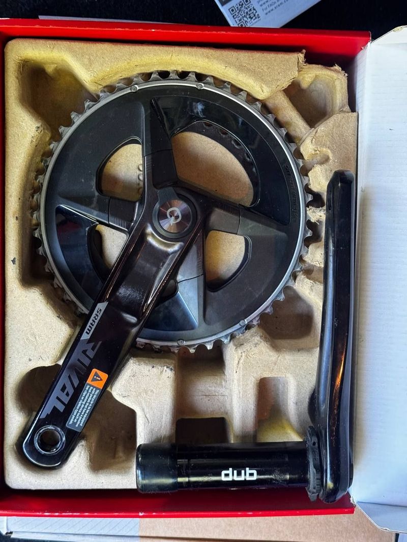 Used Sram Rival Crankset w Powermeter Drivetrain & Pedals