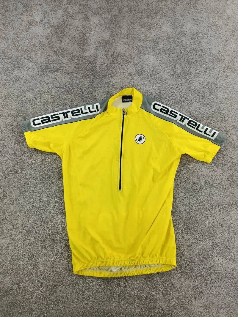 Gebrauchtes Castelli maillot velo homme taille xxl - 89 5731- Jaune cycliste cyclisme route respirant Cycling Clothing