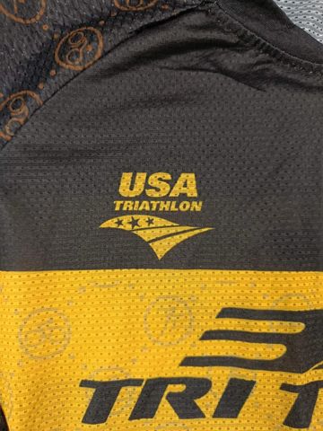 Used 3p tri team maillot velo homme taille l -14 7423 cyclisme route respirant triathlon usat Cycling Clothing