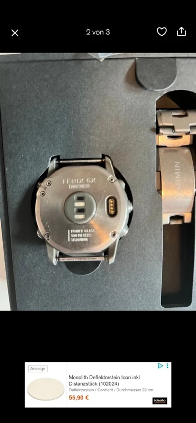 Used Garmin fenix 6x Solar Titanium bike — image 2 of 6