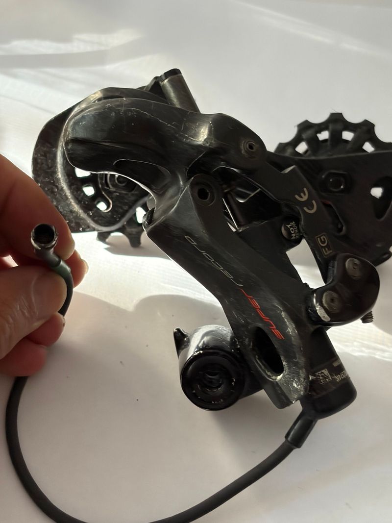 Used Campagnolo Super Record EPS 12-speed Rear Derailleur Drivetrain & Pedals