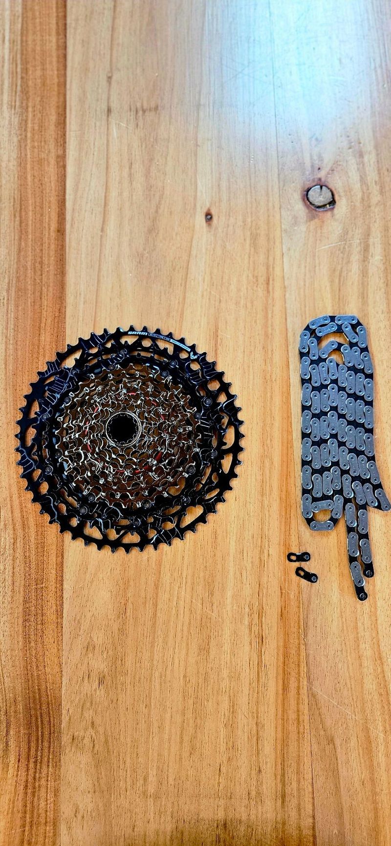 Used Sram XS T-Type Cassette and Chain Drivetrain & Pedals