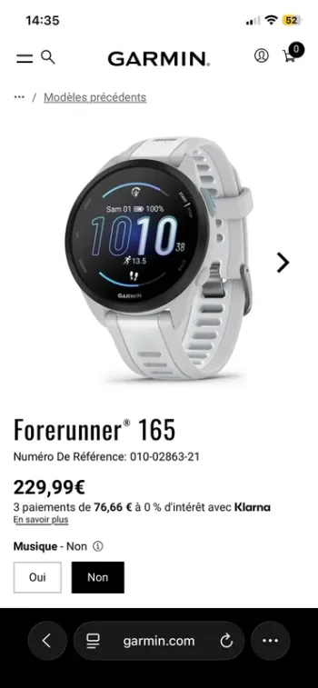 Gebrauchtes Garmin Forerunner 165 bike — Bild 5 von 5
