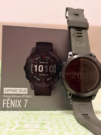 Garmin Fenix 7 Sapphire Solar bike usato — immagine 1 di 4