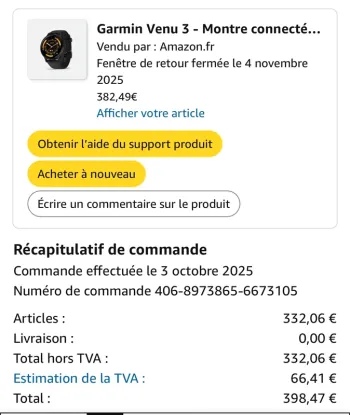 Garmin Venu 3 2025 bike d'occasion — image 2 sur 6