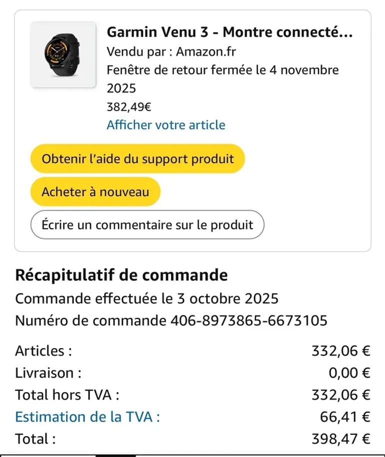 Garmin Venu 3 2025 bike d'occasion — image 2 sur 6