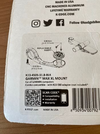 Brugt K-Edge Garmin Max XL Mount 2025 bike — billede 5 af 5