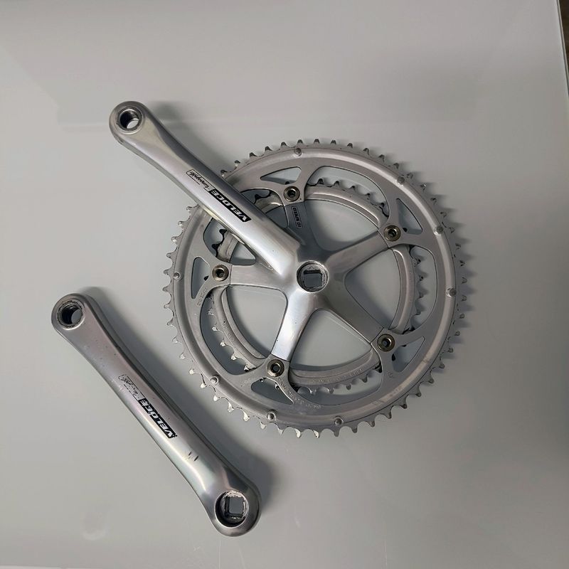 Used Campagnolo Veloce Crank Drivetrain & Pedals